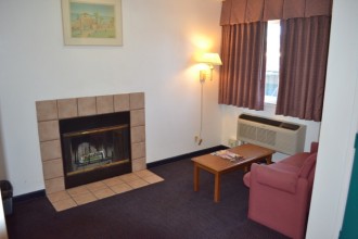 Enjoy our Room With a Fireplace